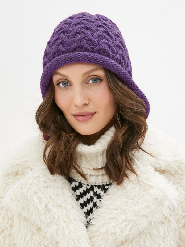ТД-474  темно-фиолетовый шапка