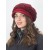 Кепка комбинированная с трикотажем цвет клюква ТД-489/12 290р.