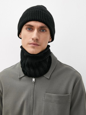 Комплект шапочка и снуд цвет черный ТД-492К