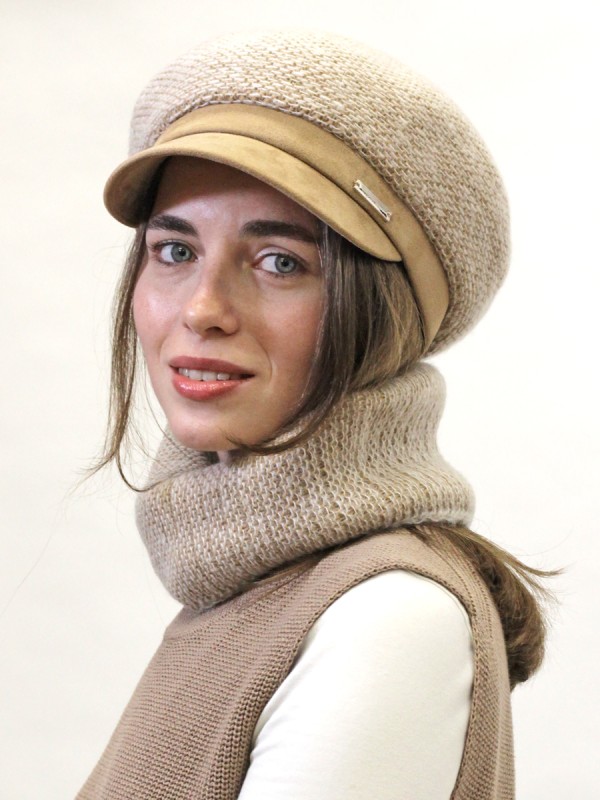 Комплект комбинированный бежевого-молочного цвета ТД-497