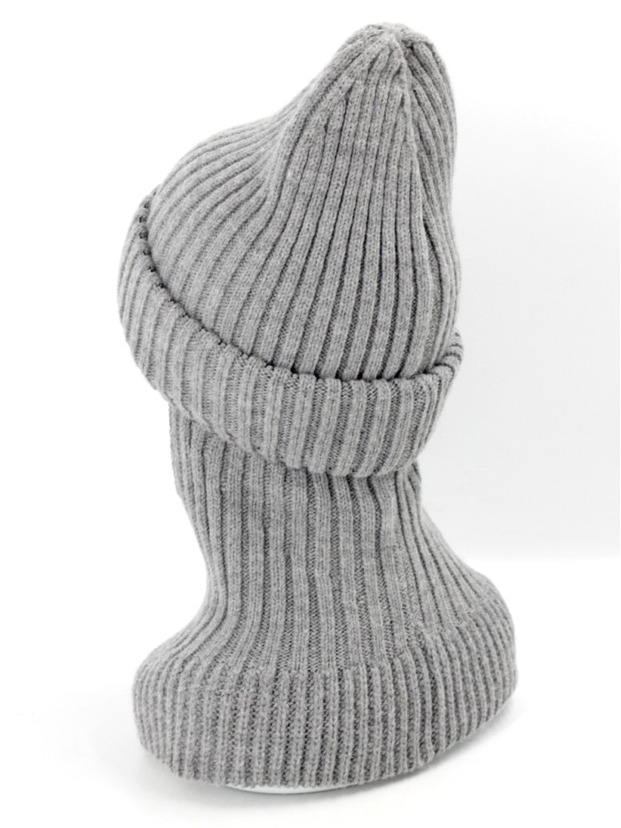 Дизайнерская балаклава с отворотом цвет серый ТД-500