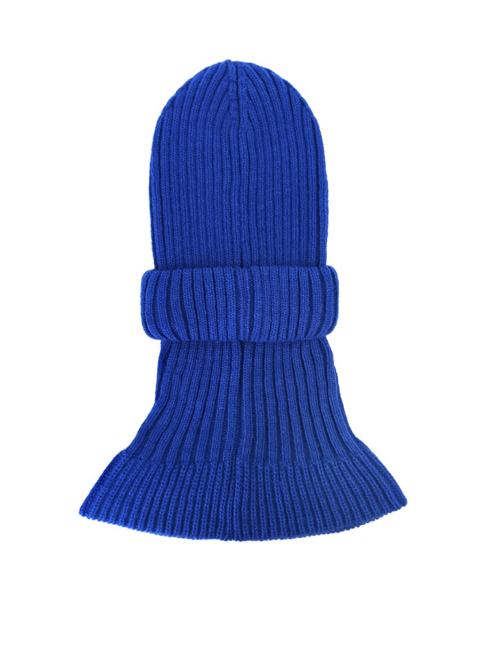 Дизайнерская балаклава с отворотом цвет васильковый ТД-500