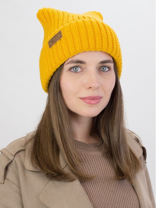 Шапочка с ушками цвет ярко-...