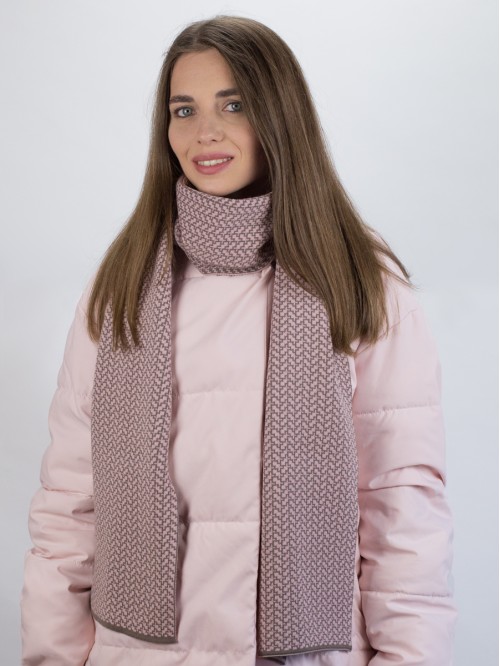 Шарф женский розово-кофейн...