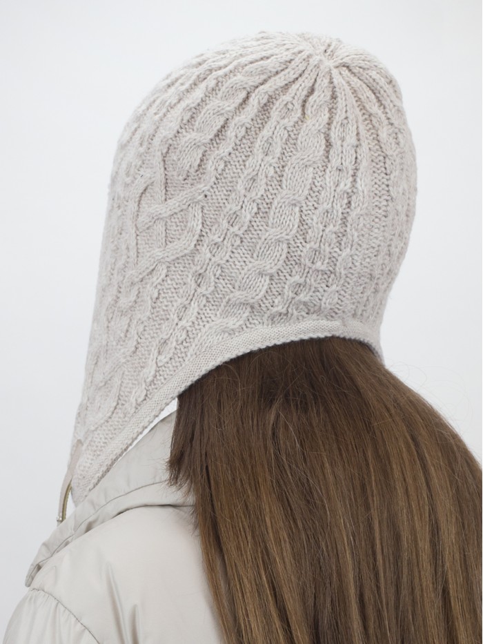 Утепленная шапочка в стиле "Nordic" цвет светло-бежевый ТД-511