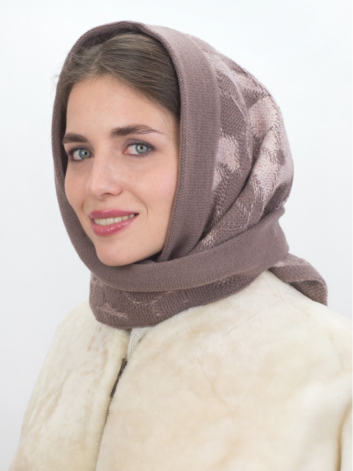 Модная косынка цвет какао ТД-512