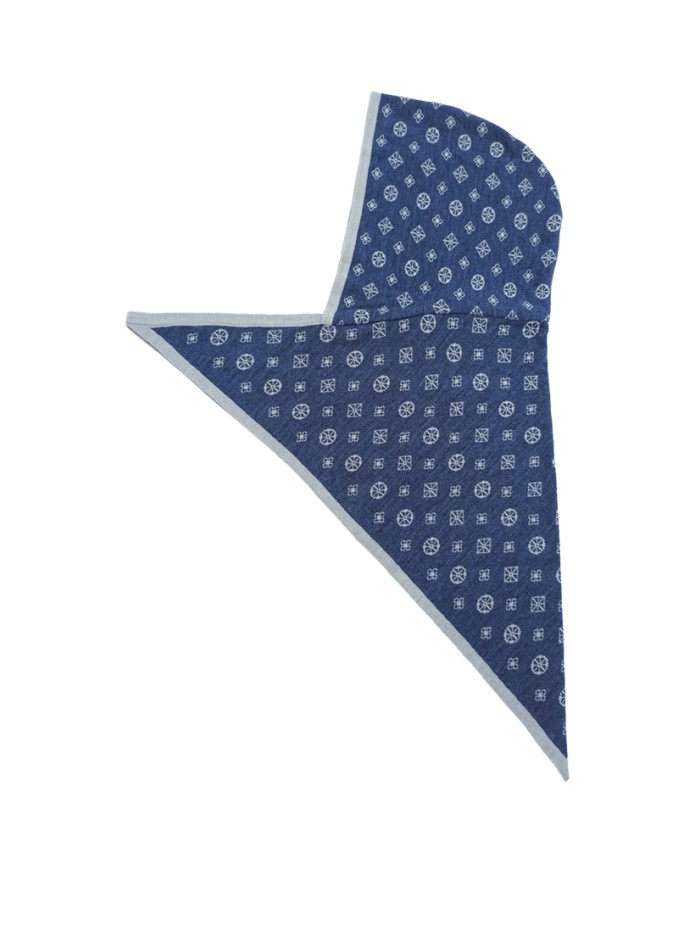 Оригинальный капор цвет джинсовый-серо-голубой ТД-514