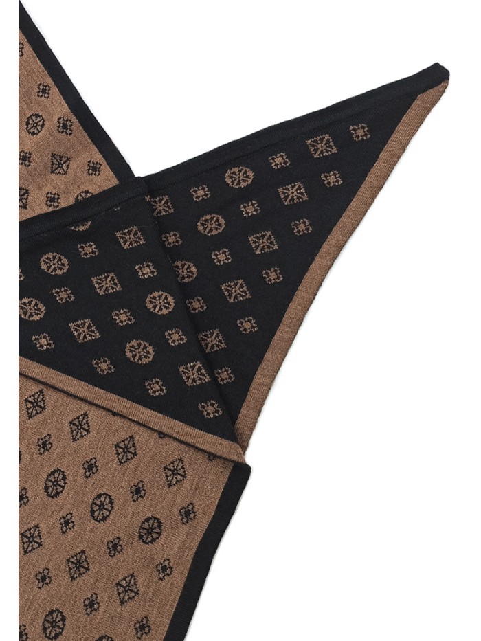 Оригинальный капор цвет темно-бежевый-черный ТД-514