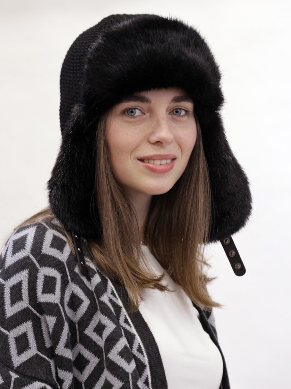З-306  черный ушанка