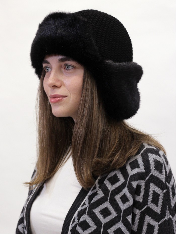 З-306  черный ушанка