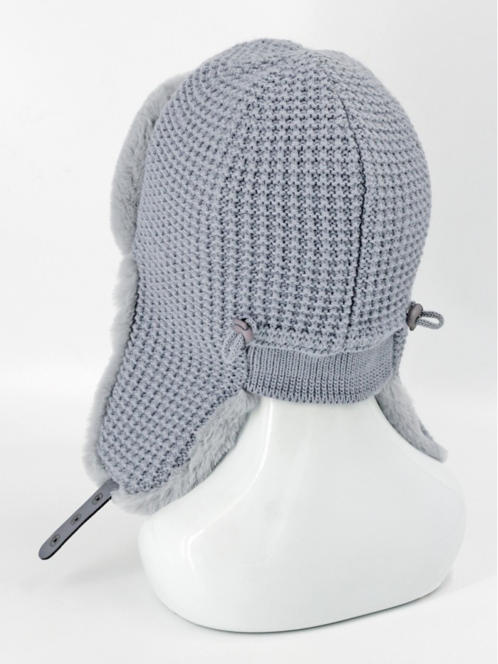 З-306  серый мех светло-серый ушанка