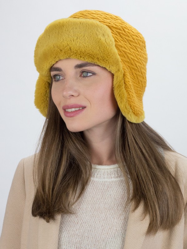 З-316 горчичный ушанка