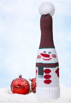 Чехол на  шампанское ТД-300 снеговик - фото 10839